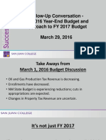 San Juan College March 29 Budget Presentation for Board