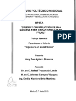 Diseño y Construcción de Una Máquina Para Cribar Semillas de Frijol