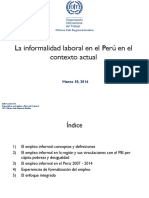 Presentación: "La Informalidad Laboral en El Perú en El Contexto Actual"