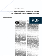 La Psicoterapia Integrativa Ecléctica: El Camino Del Humanismo y de La Sanación Del Alma