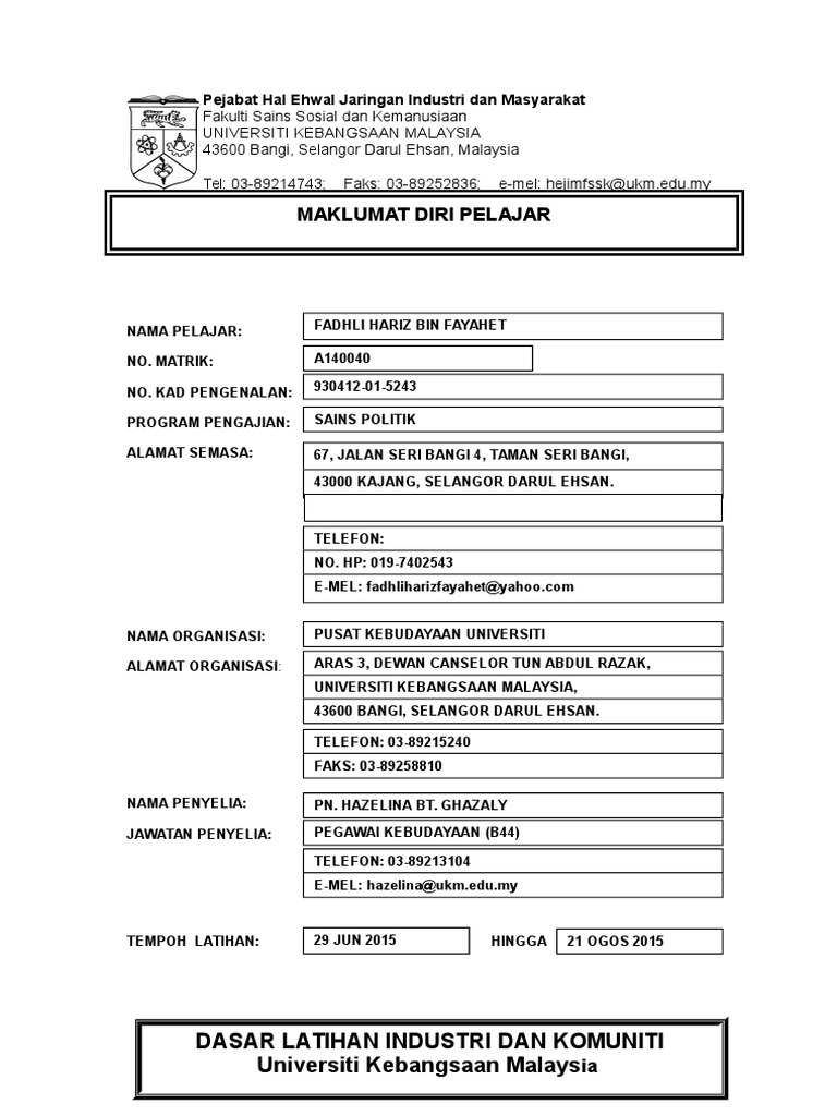 Buku Log 2014 Latihan Industri Pdf