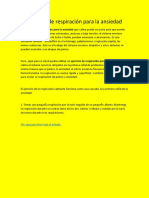 Ejercicio de Respiración para La Ansiedad