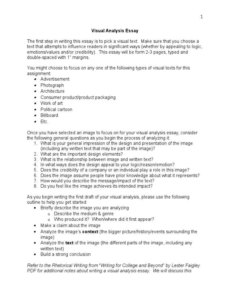 visual essay format