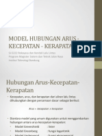 Model Hubungan Arus Kecepatan Kerapatan