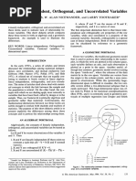 Linearly Independent, Orthogonal, and Uncorrelated Variables