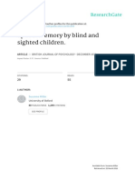 Spatial memory by blind and sighted children.