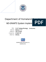UAT Testing Strategy for FEMA ND-Grants Release 1.0