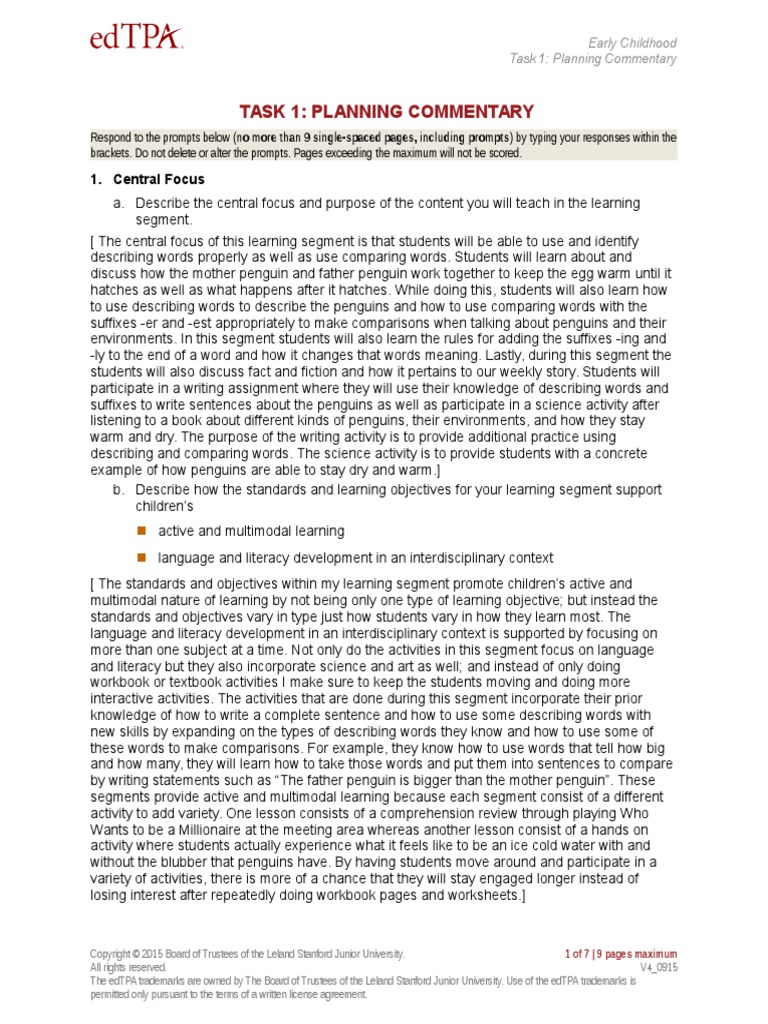 edtpa early childhood Individualized Education