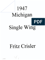 1947 Michigan Single Wing Offense Fritz Crisler