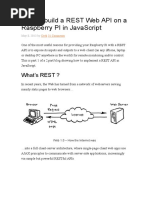 How To Build A REST Web API On A Raspberry PI in JavaScript