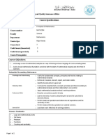 Course Specifications General Information: Planning and Quality Assurance Affairs