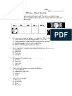 All Science Subjects Test 1