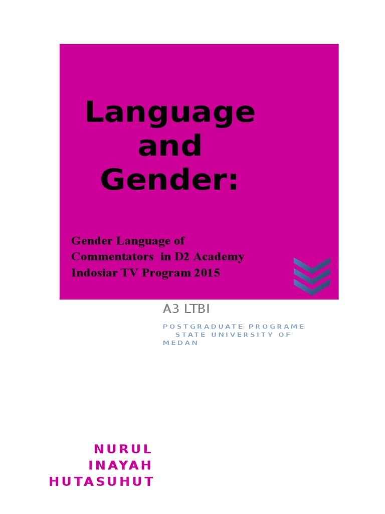 Gender Language in D2 Academy TV Program | PDF | Gender | Gender Studies