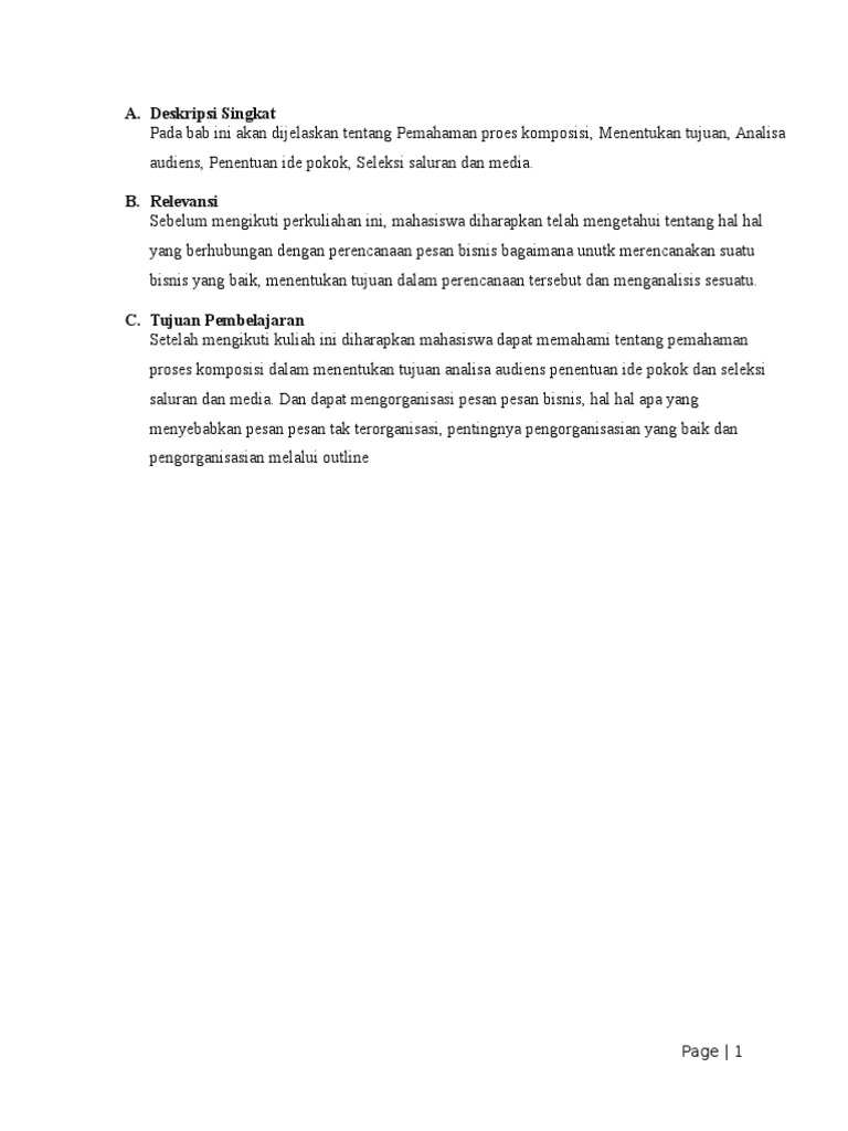 Modul 4 Perencanaan Pesan Bisnis