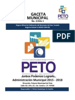 Gaceta Municipal Peto 2 Octubre 2015