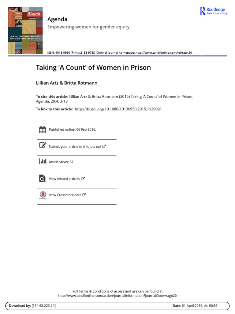 Taking A Count' of Women in Prison | PDF | Prison | Violence