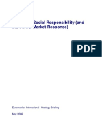 Corporate Social Responsibility and the FMCG Response