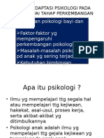 Proses Adaptasi Psikologi Pada Anak Sesuai Tahap Perkembangan