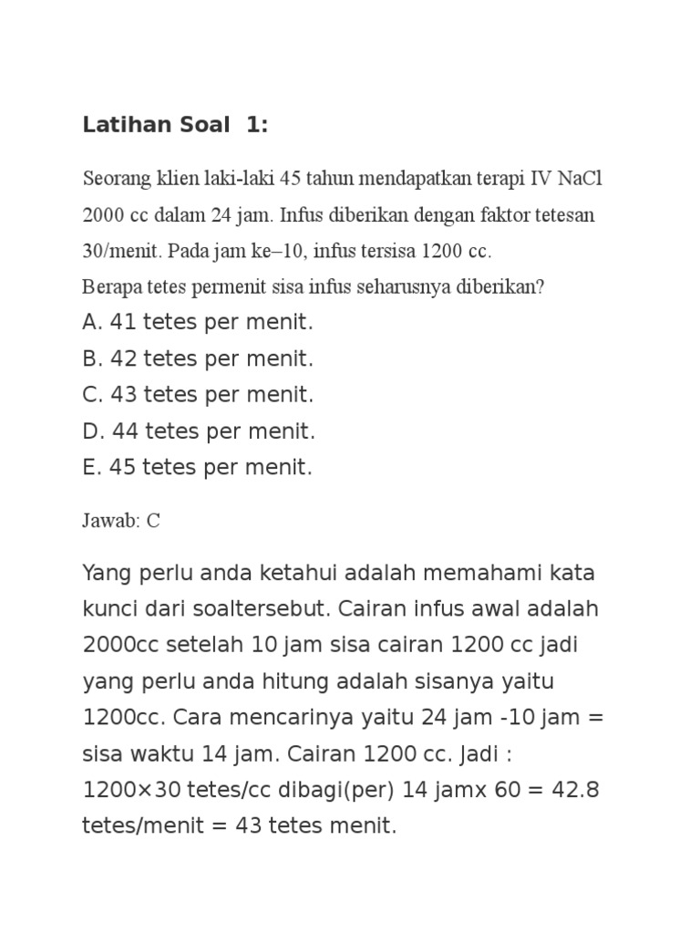 Latihan Soal Ukom Kep D3