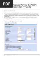 Dynamic Date Selection in Variants