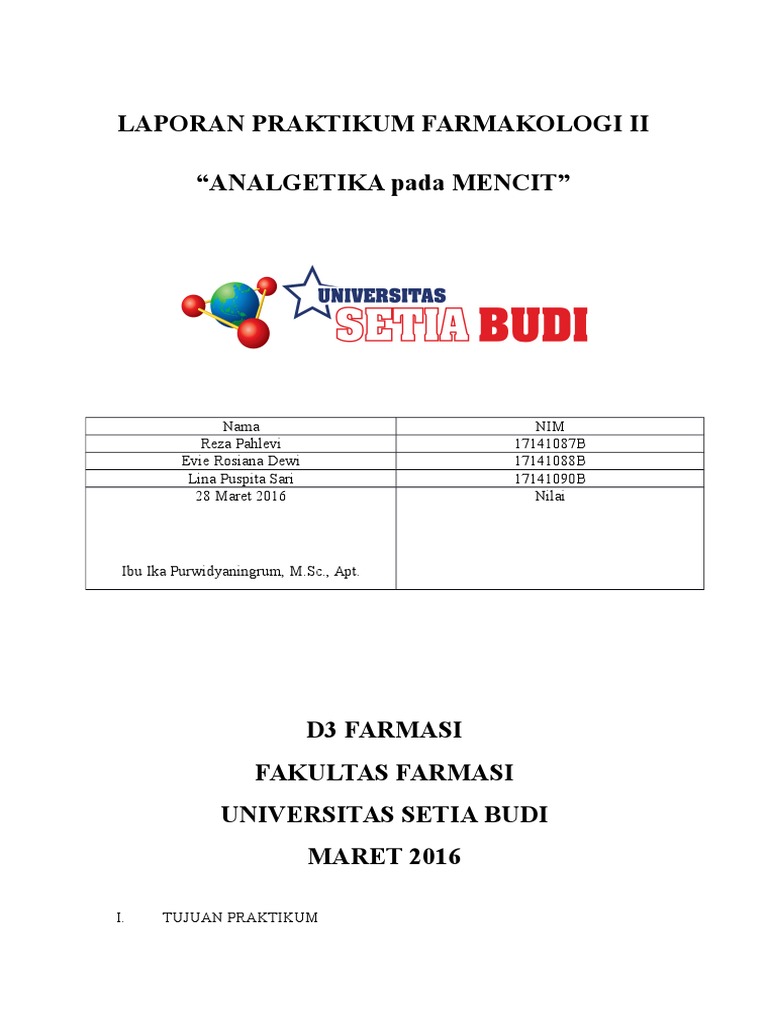 Analgetik Kunyit Pada Mencit