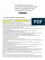 3 ° Bando Concorso Di Pittura Colore e Materia