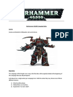 Warhammer 40k Campagin Rules