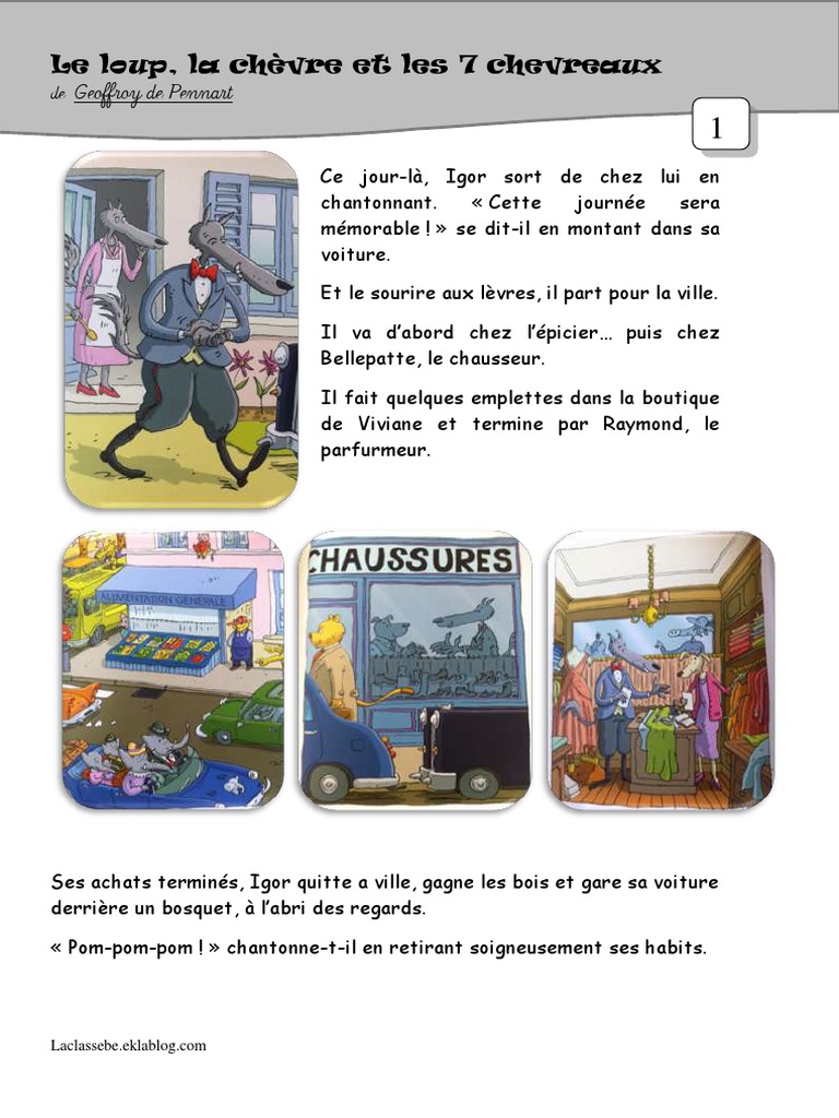 Le Loup La Chevre Et Les 7 Chevreaux | PDF | Loisirs | La violence