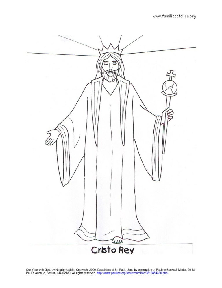 Página para Colorear de Cristo Rey | PDF