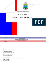 Plan de Area de Etica y Valores 2016