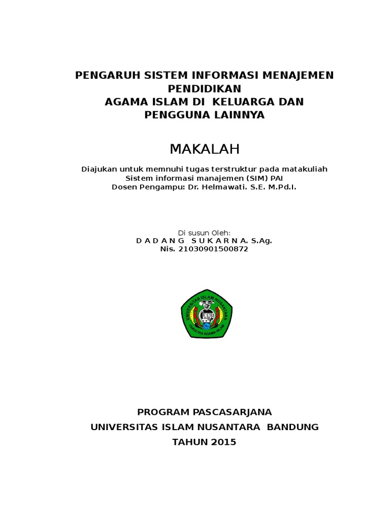 Makalah Sim Di Keluarga