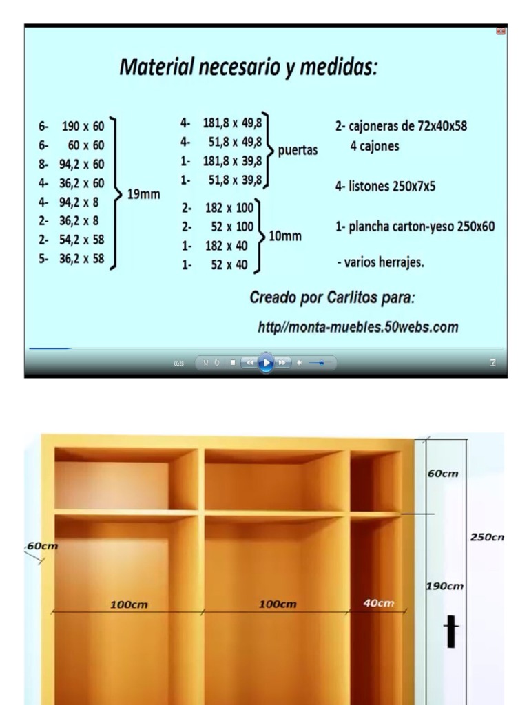 Como Hacer Closet | PDF | Perforar | Herramientas, image size:768x1024