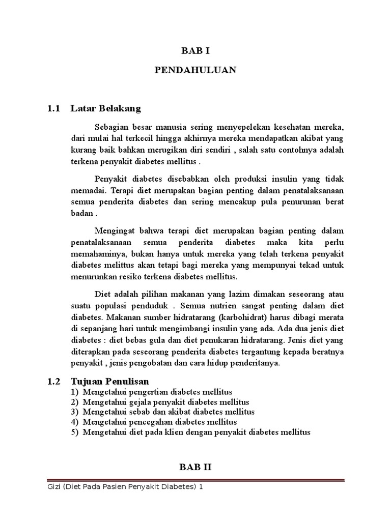 Makalah Diet Diabetes Mellitus