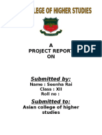 A Project Report ON: Submitted by