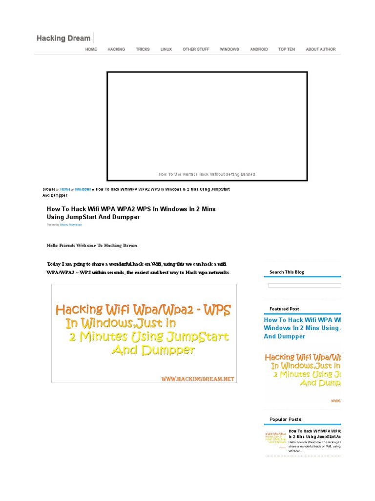Jumpstart Wps Hacking