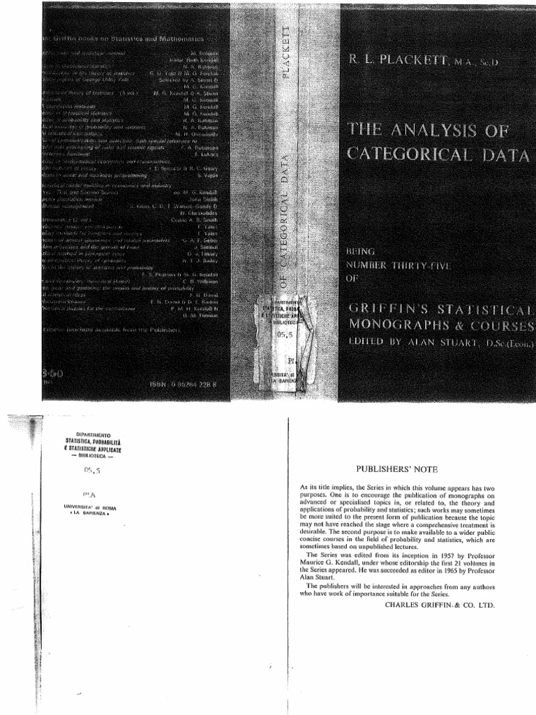The Analysis of Categorical Data | PDF