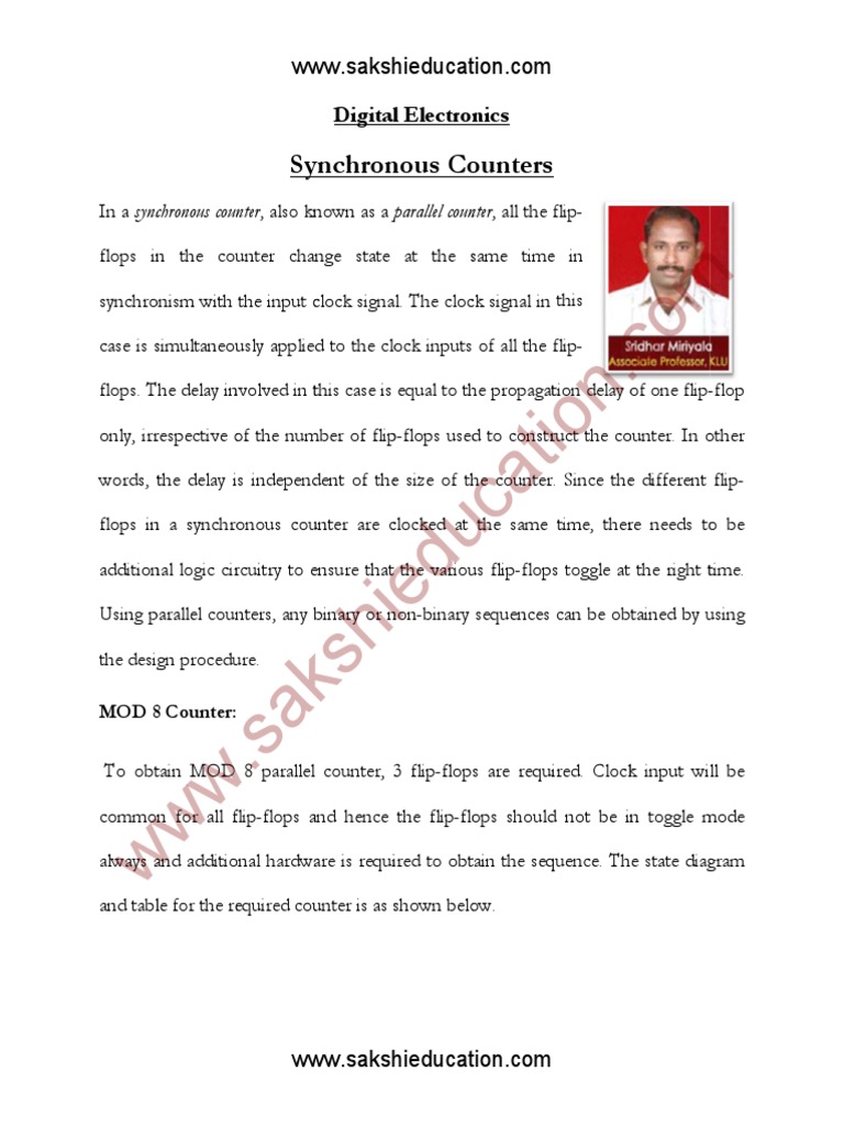 Mod 8 Synchronous Counter Design | PDF | Electrical Circuits ...