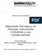 Aleaciones Ferrosas y No Ferrosas, Estructuras Cristalinas y Sus Consecuencias (Equipo 3)