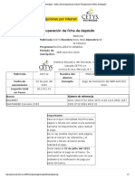 CETYS Universidad - Sistema de Inscripciones Por Internet - Recuperacion de Ficha de Deposito