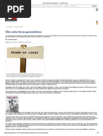 Eles Não Leem Gramáticas — Ciência Hoje