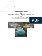 Detailed Project Report for Biogas Power Plant