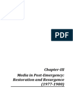 Chapter-III Media in Post-Emergency: Restoration and Resurgence (1977-1980)