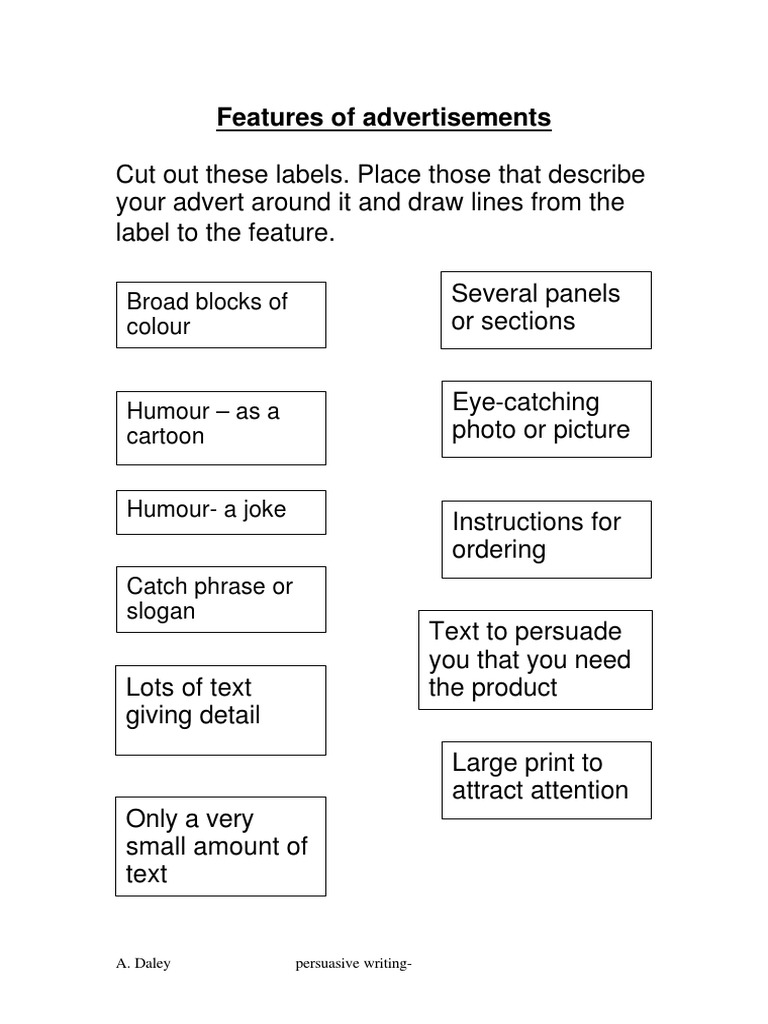 Features of Effective Advertisements | PDF