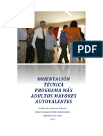 Orientación Técnica Programa Más Adultos Mayores Autovalentes