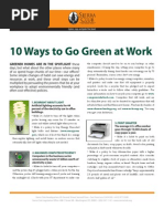 tips to go green at work