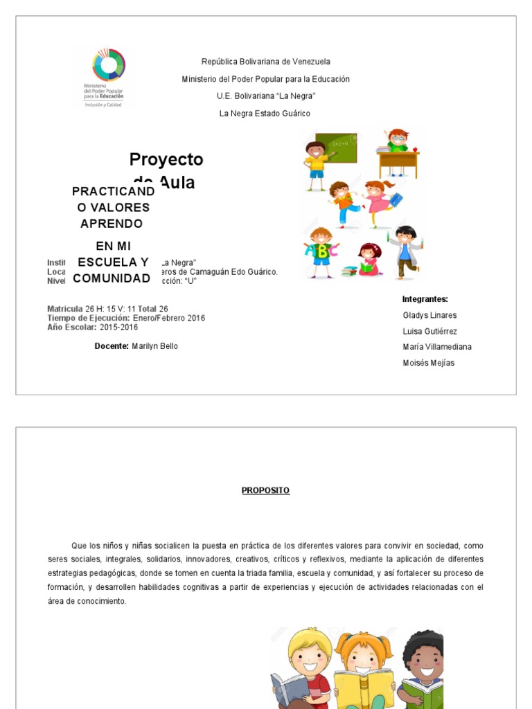 Proyecto de Aula | PDF | Aprendizaje | Comunicación