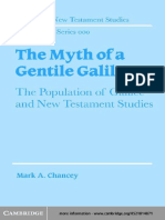 Mark A. Chancey The Myth of A Gentile Galilee 2002