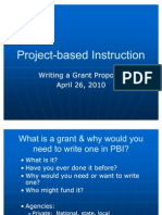 Writing A Grant Proposal Writing A Grant Proposal April 26, 2010 April 26, 2010