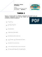 Terminos Semejantes, Suma y Resta