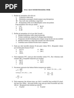 Soal Ujian Semester Kimia Fisik